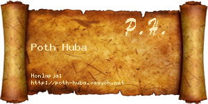 Poth Huba névjegykártya